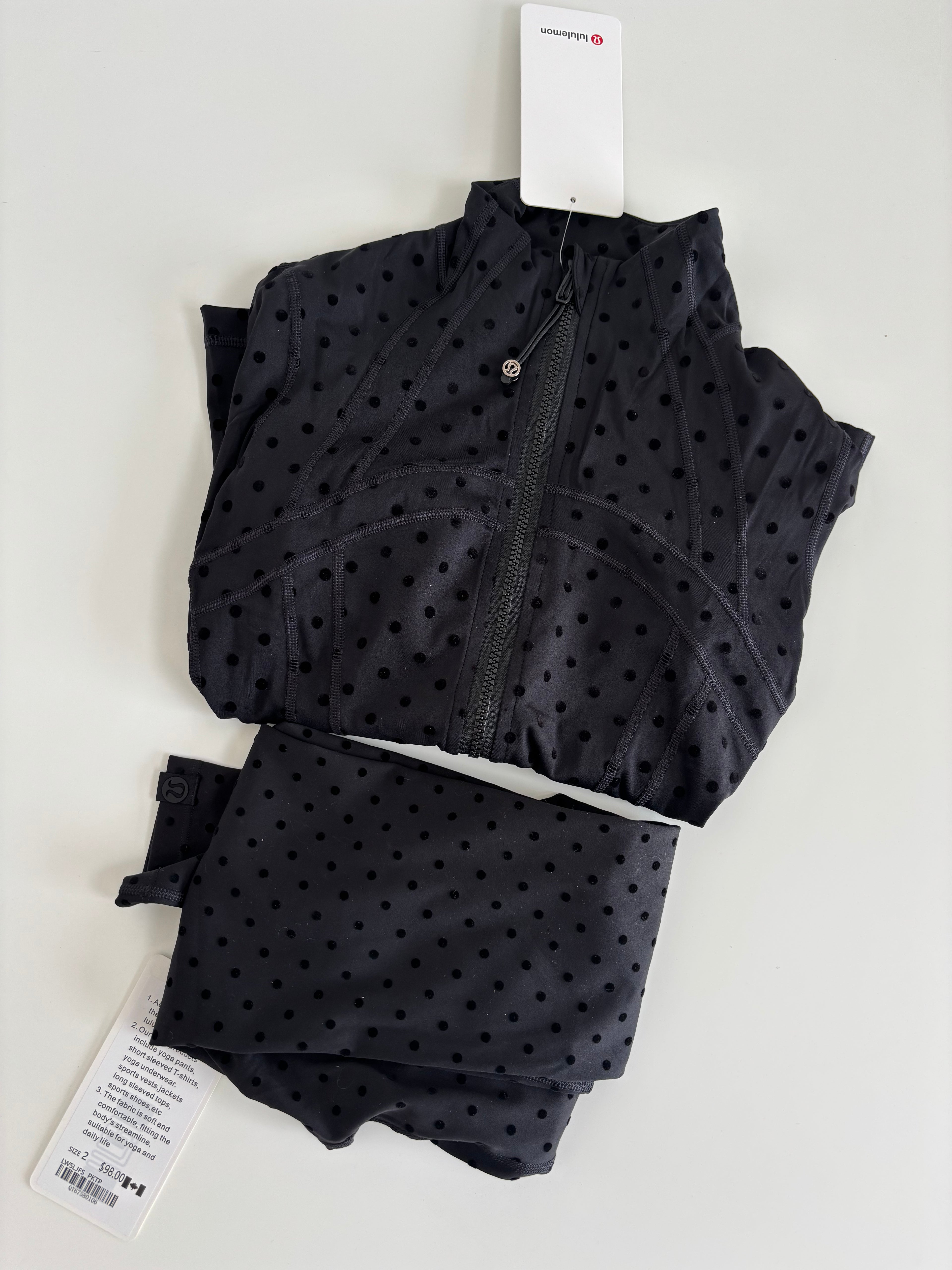 Polka dot set long top
